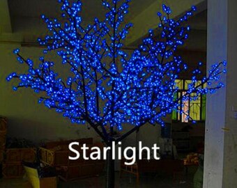 Outdoor 6.5ft 1,152pcs LEDs Cherry Blossom Tree Home Holiday Decor 6 Mixed Color 