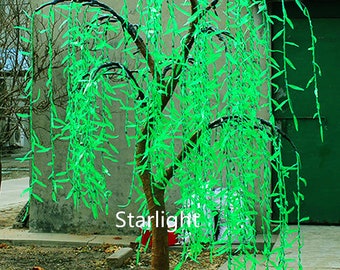 7ft Green LED Simulation Weeping Willow Tree Light Christmas Tree Artificial Natural Trunk Housewarming Home Holiday Wedding Night Light