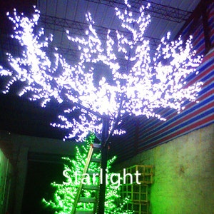10ft 2,304pcs LEDs Artificial Cherry Blossom Tree Christmas Holiday Wedding Home Yard Decor Red/Blue/Green/Yellow/White/Pink/Purple Option