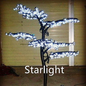 Outdoor 6.6ft/2m 864pcs LEDs Artificial Cherry Blossom Christmas Tree Light Wedding, Holiday, Yard, Party, Gift, Home Decoration Rainproof