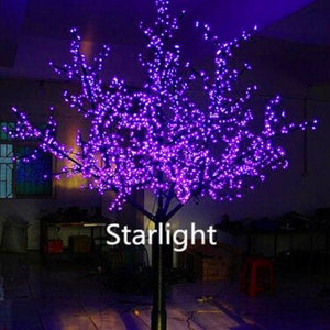 Outdoor 8.5ft 1,920pcs LEDs Cherry Blossom Christmas Tree Gift Home Wedding Holiday Decor Red/Blue/Green/White/Yellow/Pink/Purple Option