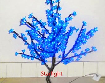 0.8m/31.5" LED Bonsai Cherry Blossom Tree Light 200pcs LEDs Christmas Light Tree Holiday Night Light LED Artificial Tree Light Outdoor Usage