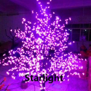Outdoor 6.5ft LED Artificial Cherry Blossom Tree Light Home Wedding Party Decoration Garden Light Christmas Yard Light Handmade Gift