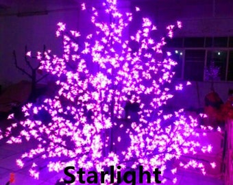 Outdoor 6.5ft LED Artificial Cherry Blossom Tree Light Home Wedding Party Decoration Garden Light Christmas Yard Light Handmade Gift
