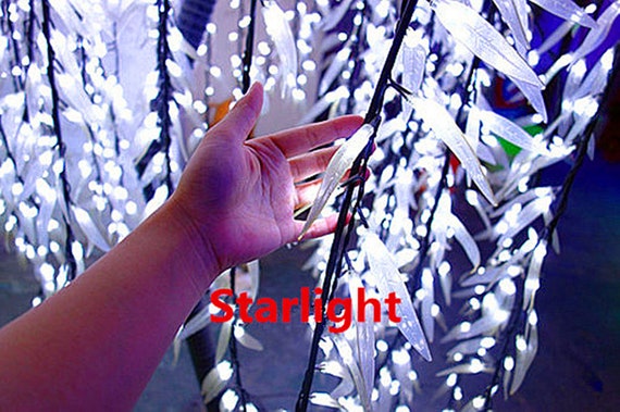 8 pieds artificiel extérieur saule pleureur LED arbre lumineux noël  vacances mariage décor rouge bleu vert pur blanc chaud blanc violet option  -  Canada