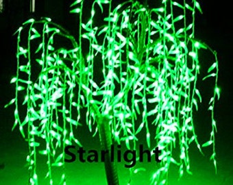 Outdoor 5ft LED Artificial Willow Weeping Tree Light Christmas Gift Red Blue Green Pure White Warm White Yellow Pink Purple Option Rainproof