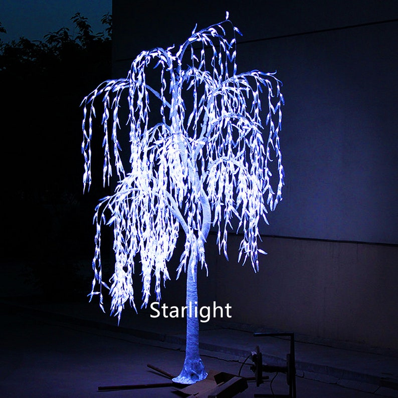 7ft White LED Simulation Weeping Willow Tree Light Christmas Etsy