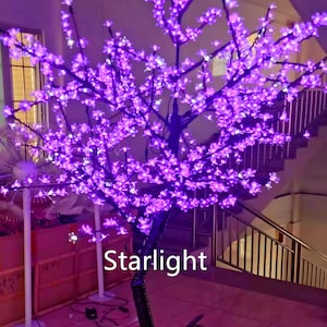 7ft Outdoor Color Change LED Artificial Cherry Blossom Tree Light Christmas Tree 21 functions via Remote Control Holiday Wedding Home Decor