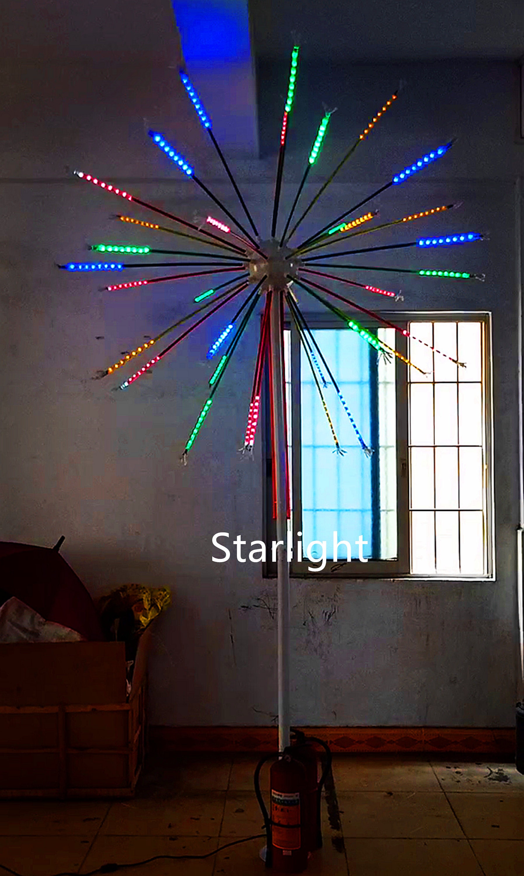 Led Starburst 10ft/3.1m Outdoor LED Animated Starburst Fireworks Light Multi-color ...