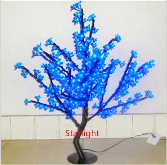 0.8m/31.5" LED Bonsai Cherry Blossom Tree Light 200pcs LEDs Christmas Light Tree Holiday Night Light LED Artificial Tree Light Outdoor Usage