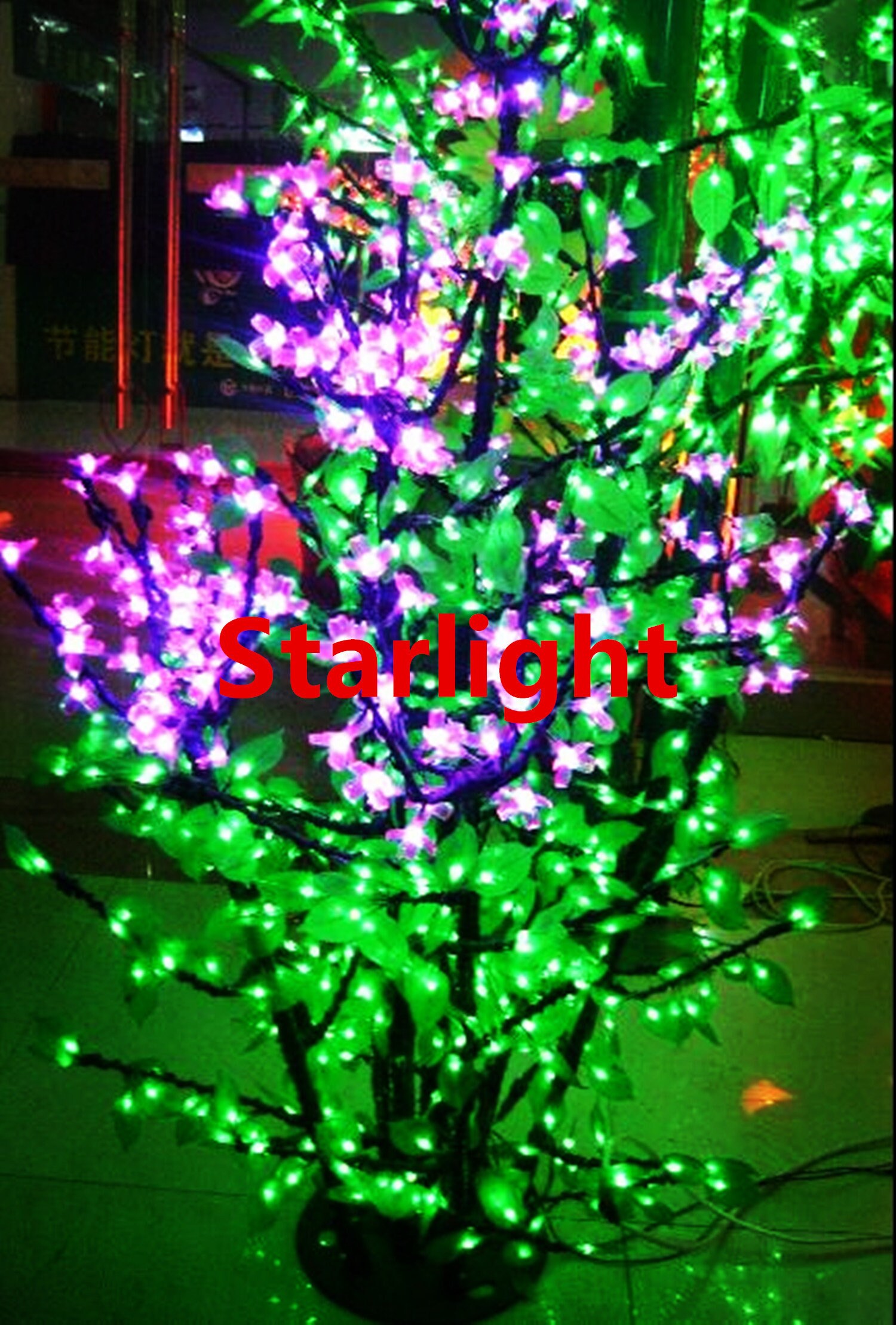 LEDライト付き サテンローズブーケ ブルー＆グリーン30本 960pcs Leds 6ft LED Bush Light Cherry Blossom Tree Christmas Tree