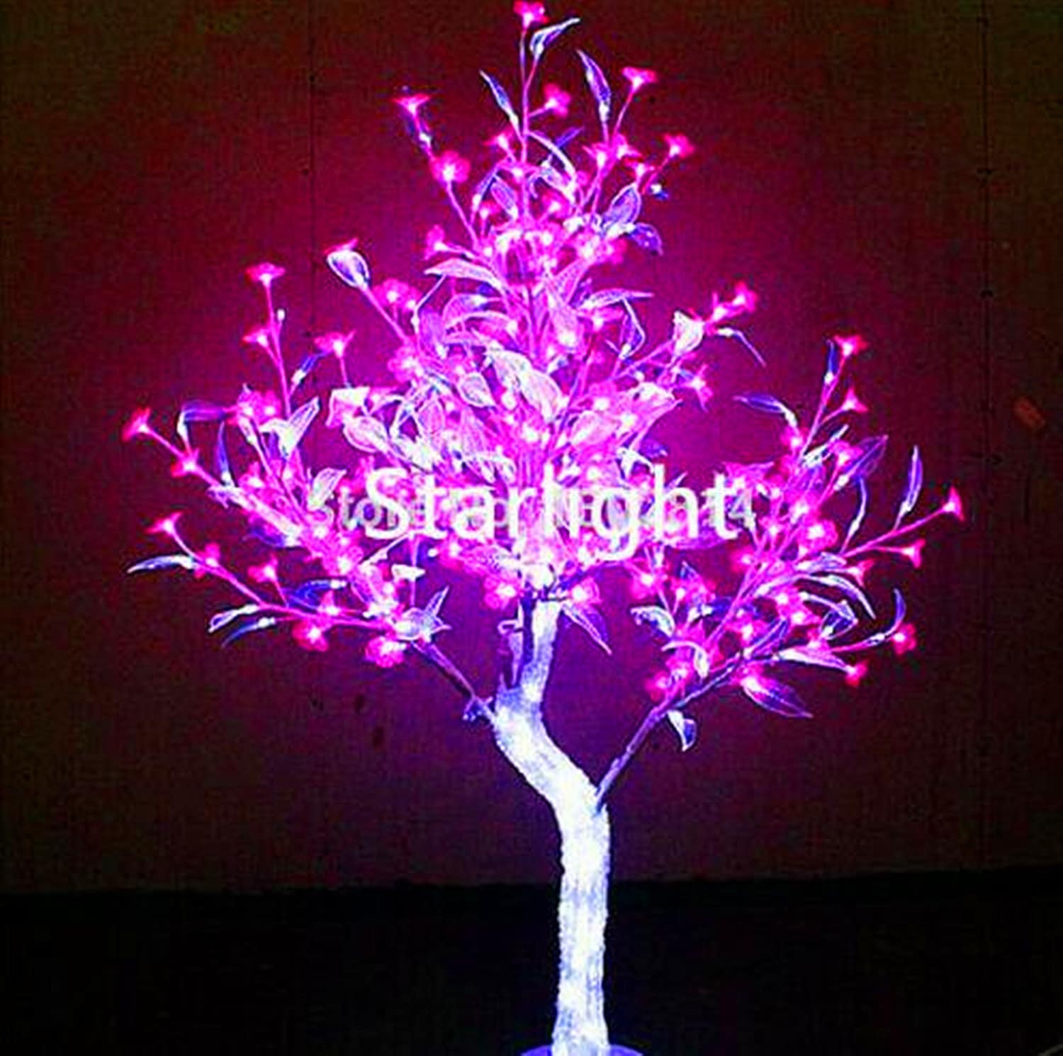 5ft / 1.5m Outdoor LED Kristall Kirschblüte Baum Rosa Blume + Klarblatt Haus Party Hochzeit Garten Weihnachtslicht Dekor Regendicht 576 LEDs
