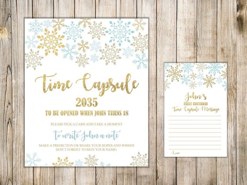 Buffalo Plaid Shower Wishes LUMBERJACK First Birthday TIME CAPSULE Winter 1st Birthday Time Capsule Flannel Boy Time Capsule Sign /& Card