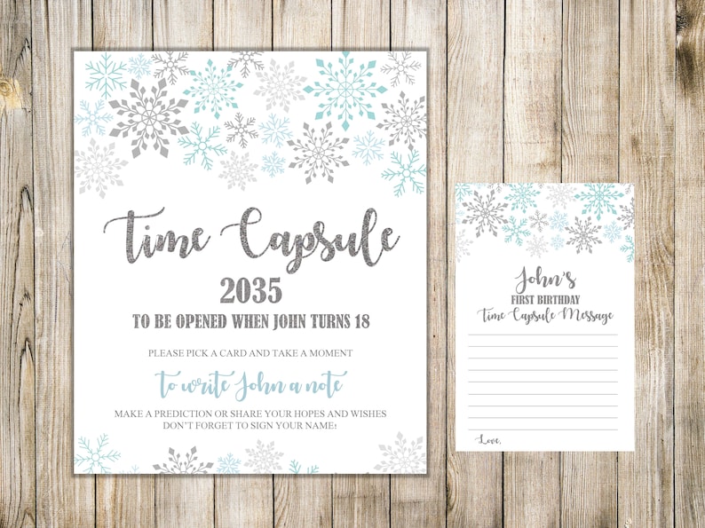 Buffalo Plaid Shower Wishes LUMBERJACK First Birthday TIME CAPSULE Winter 1st Birthday Time Capsule Flannel Boy Time Capsule Sign /& Card