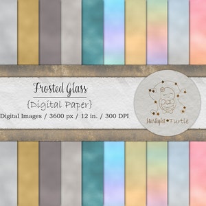 Frosted Glass Texture, Pastel Metallic Digital Paper (3600px) (Digital Download)