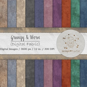 Grungy Worn Fabric Linen, Seamless, Digital Papers, Textures, Instant Download, Digital Art, Backgrounds, Commercial Use