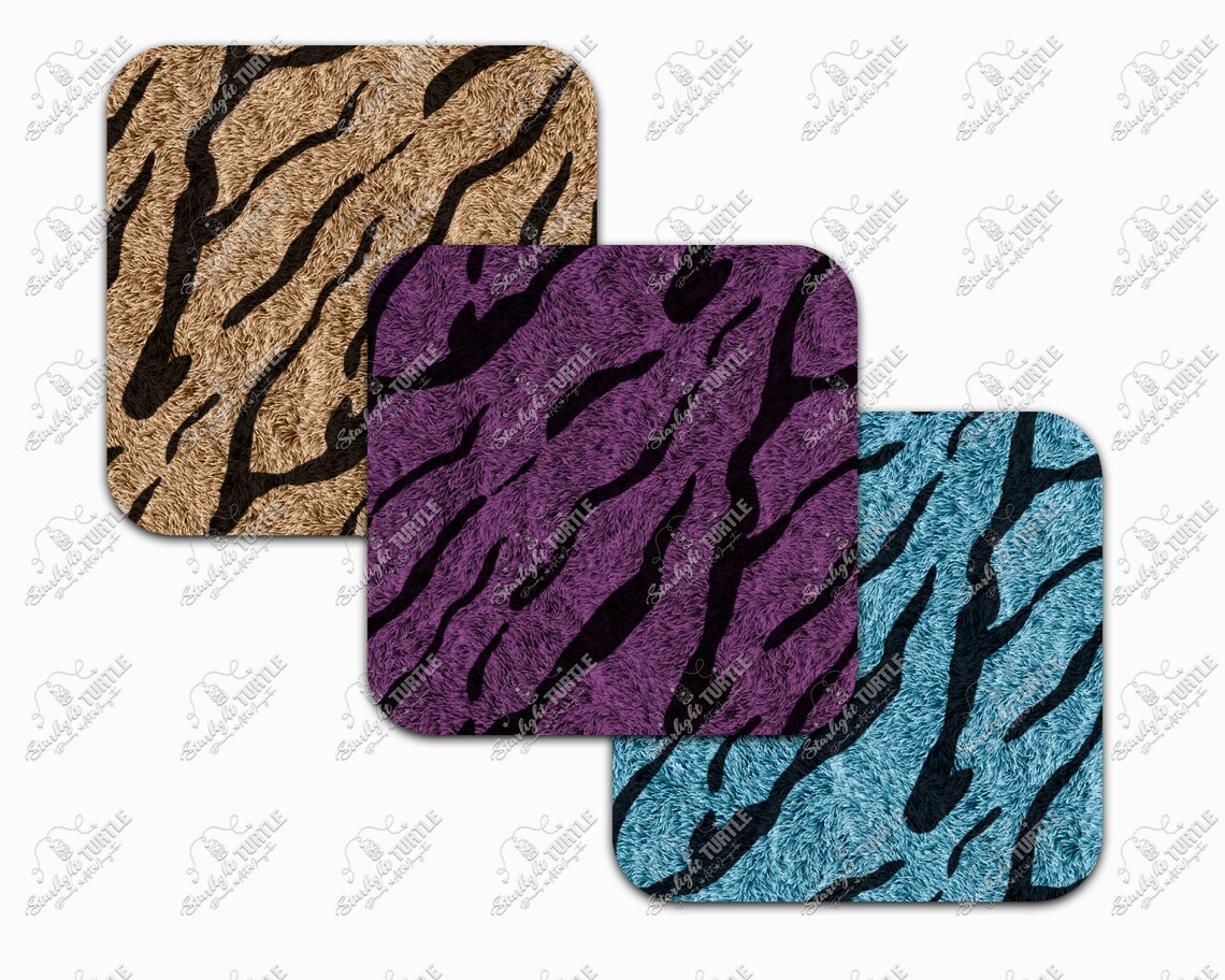 12 High Resolution 4096px 300ppi JPEG Faux Fur Modern Tiger | Etsy