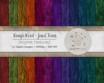 Dark Jewel Tone Wood Textures, Seamless Digital Art (Instant Download)