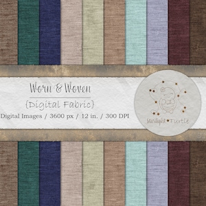 Worn Woven Fabric Digital Papers Textures, Commercial Use, backgrounds, digital art, Printable, Instant Download