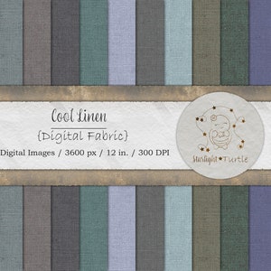 Cool Linen Fabric Textures, Seamless, Digital Paper, Blue, Green, Purple, Digital Art, Backgrounds, Printable, Commercial Use