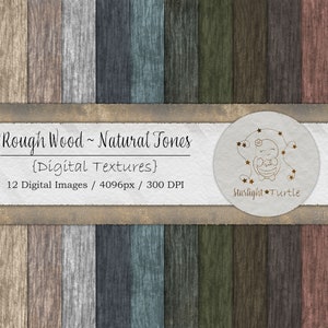 Rough Wood Seamless Digital Textures in Natural Tones, Instant Download, Digital Art, Backgrounds ,3D Texture, Commercial Use