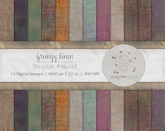 Grungy Linen Digital Paper, Digital Fabric, Textile, Texture, Backgrounds, Printable, Instant Download - Commercial Use
