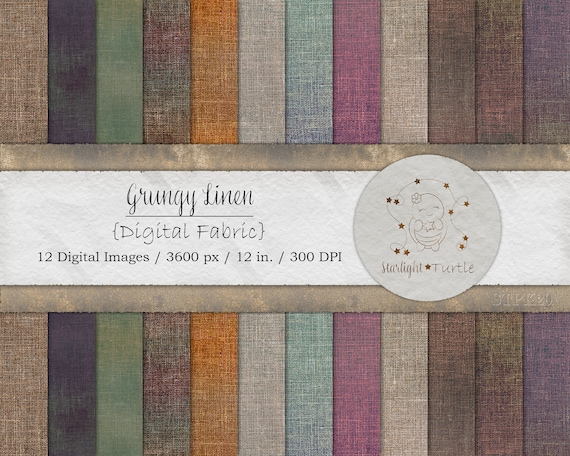 Grungy Linen Digital Paper, Digital Fabric, Textile, Texture, Backgrounds, Printable, Instant Download - Commercial Use
