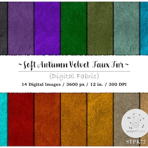 Soft Autumn Velvet Faux Fur Fabric Digital Textures, Digital Paper, Soft, Plush, Digital Material, Printable, Crafts, Commercial Use