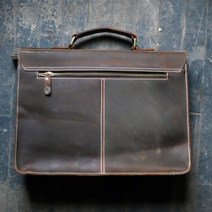 Custom Danbury Men's Leather Messenger Bag image 5