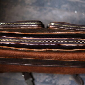 Custom Danbury Men's Leather Messenger Bag image 3