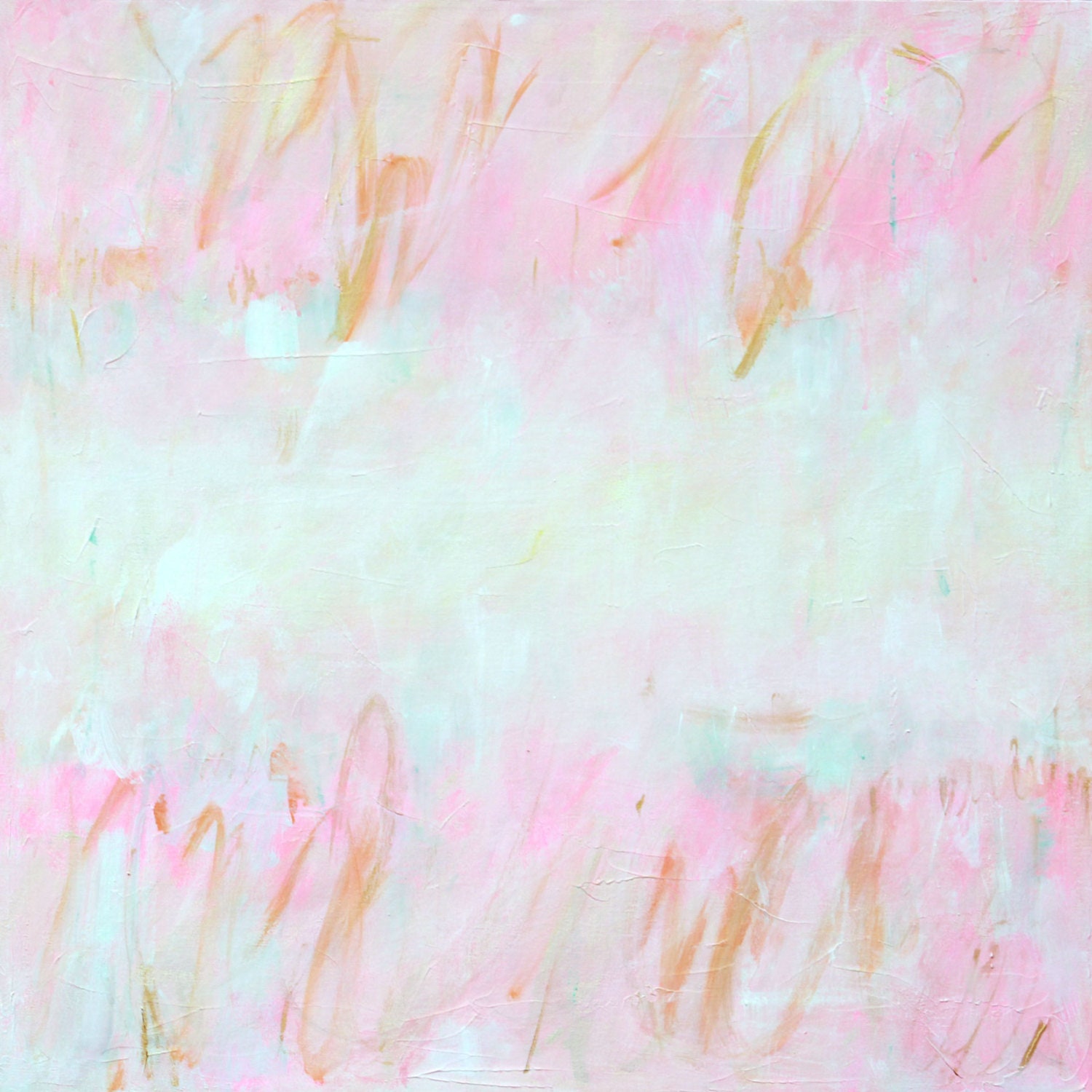 Abstract Painting Pink Gold Abstract Art Pink Gold Painting Etsy