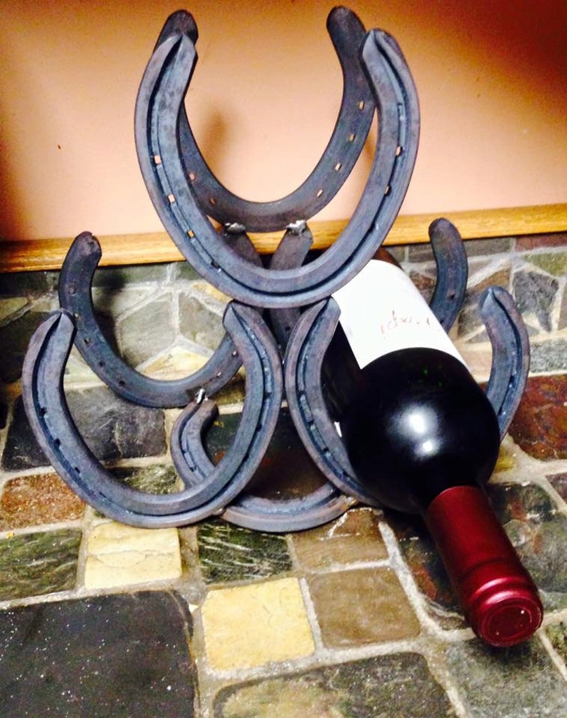Horseshoe Wine Rack Etsy