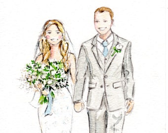 Custom Watercolor Wedding illustration