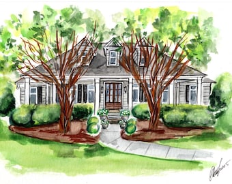 House Watercolor illustration (Custom)