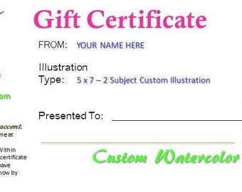 Gift Certificate  --  Select illustration type