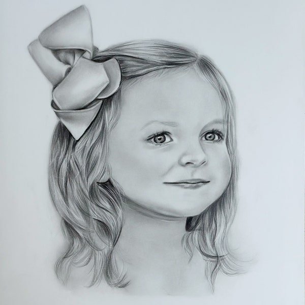 Custom 11x14 Freehand Pencil / Charcoal Single Subject Portrait