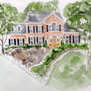 Custom Watercolor House illustrations