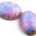 Vintage Japanese opal glass cab. 18x13mm. Pkg of 1. b5-0257-2(e)