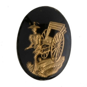 Chinese porter intaglios. 22x30mm. Pkg of 1. b5-347a