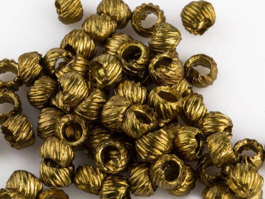 Rare antique French torsé beads vermeil. Size 10. 5 gr bag. b17-106