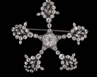 Victoriaanse plakbloemspeldbroche, gesigneerd. Uitstekende staat. 50 mm. pnvc769