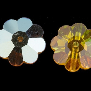 Swarovski Topaz AB Margaritas Art. 3700 10mm Pkg of 2. b11-cr-0463-1