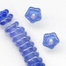 Czech sapphire luster 5mm Daisy Lochrosen. 5x1.5mm. Pkg of 25. b11-bl-1117