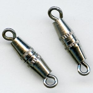 Vintage silverpläterad spänne 17 x 4 mm 4-pack. b8-239