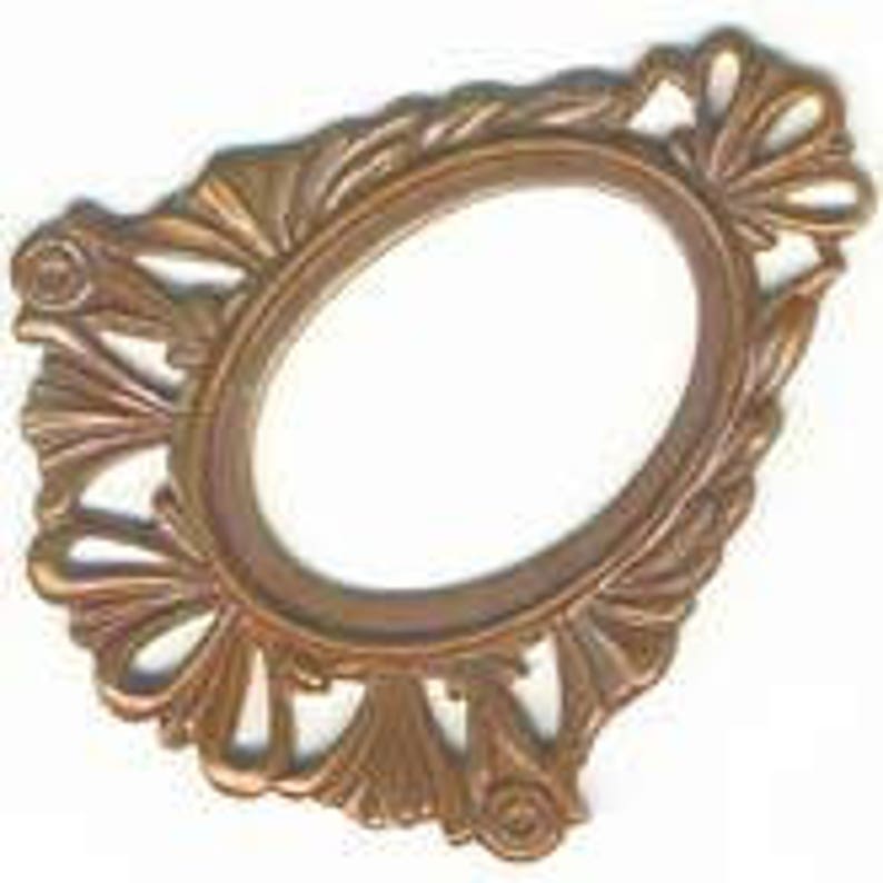 Pkg Brass frame pendant setting for 18x12mm cab b9-0854 of 1