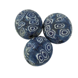 Ancient Indonesian Jatim bead replicas.  Average 18mm. Sold individually. b1-928