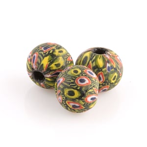 Ancient Indonesian Jatim glass bead replica. 20-21mm. Sold individually. b1-763