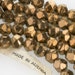 Vintage Austrian bronze glass English cut beads. 8mm. Pkg of 10. B11-BR-0404(e)