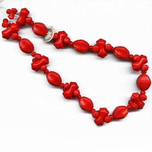 Vintage Czech fruit & flower glass beads. 12&quot; strand. Sold Individually. b11-rd-0774