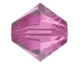 Biconos de cristal Swarovski vintage, fucsia, art. 5301. Varios tamaños. b11-pp-1284